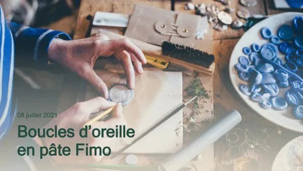 Boucles d'oreille en pâte Fimo