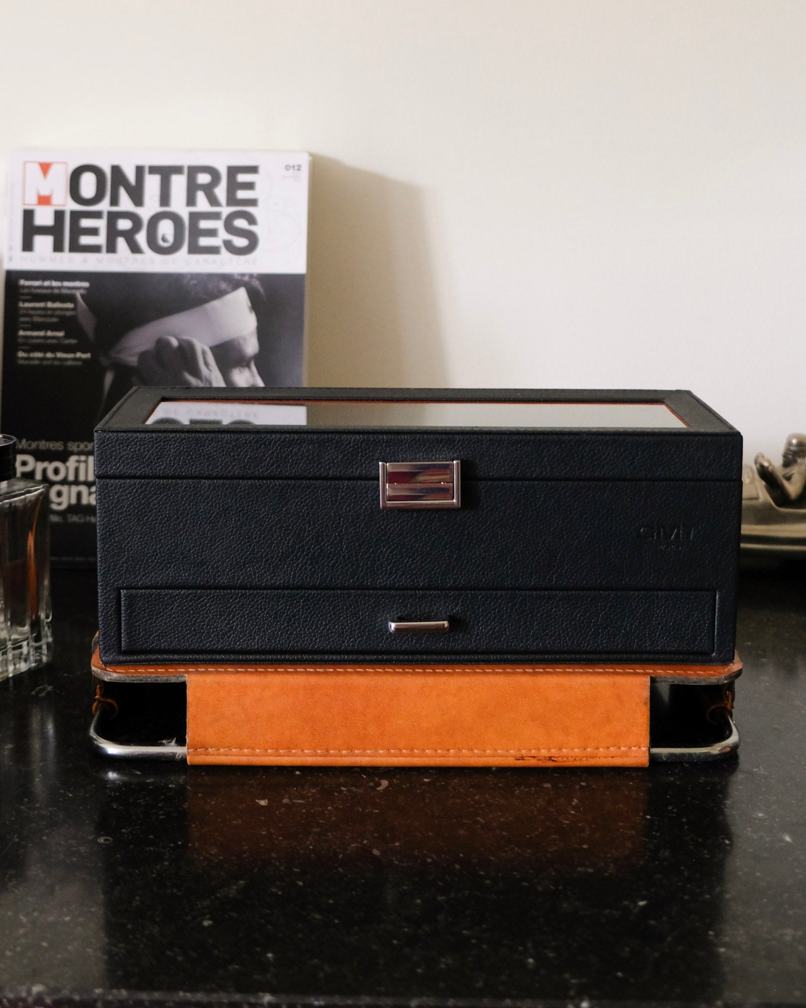 Jean watch box 5 slots + drawer