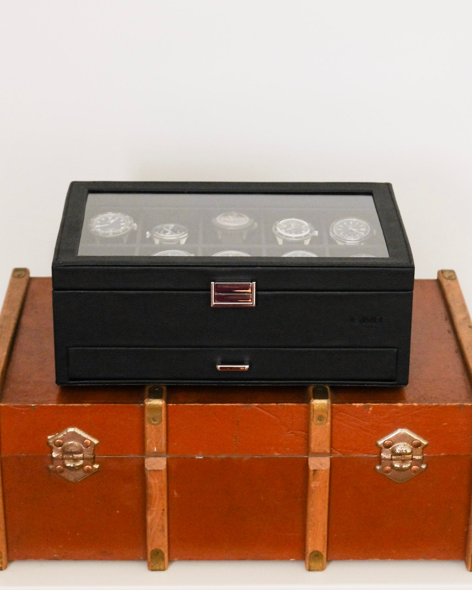 Jean watch box 10 slots + drawer