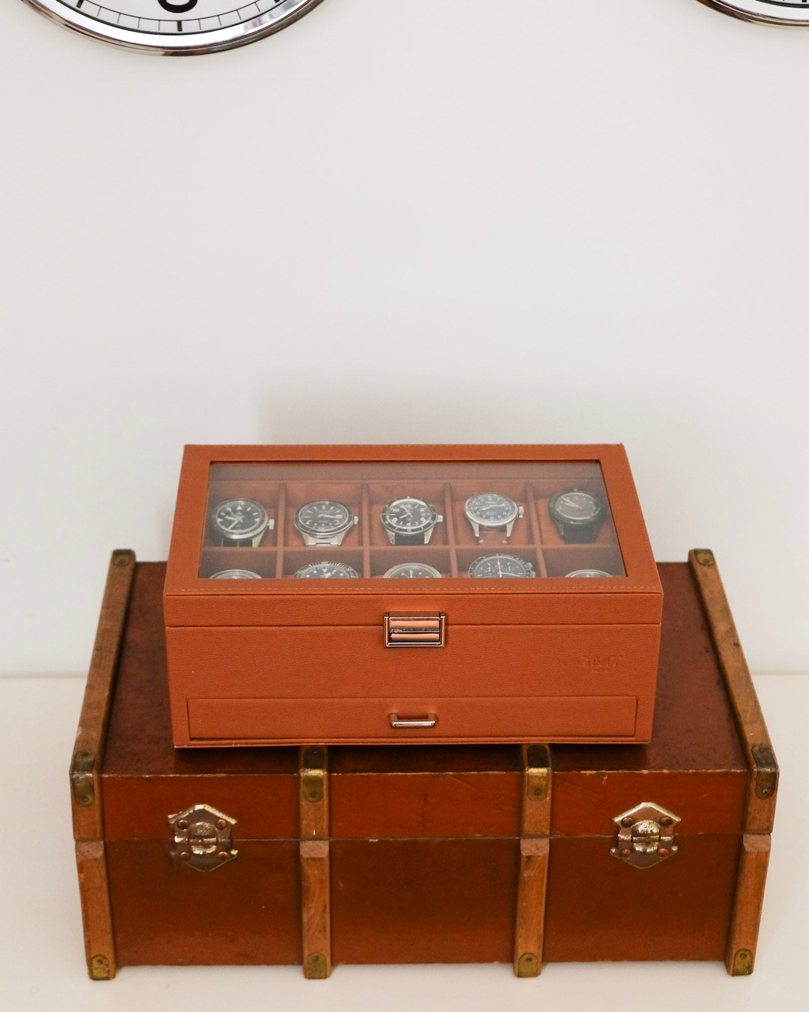 Jean watch box 10 slots + drawer