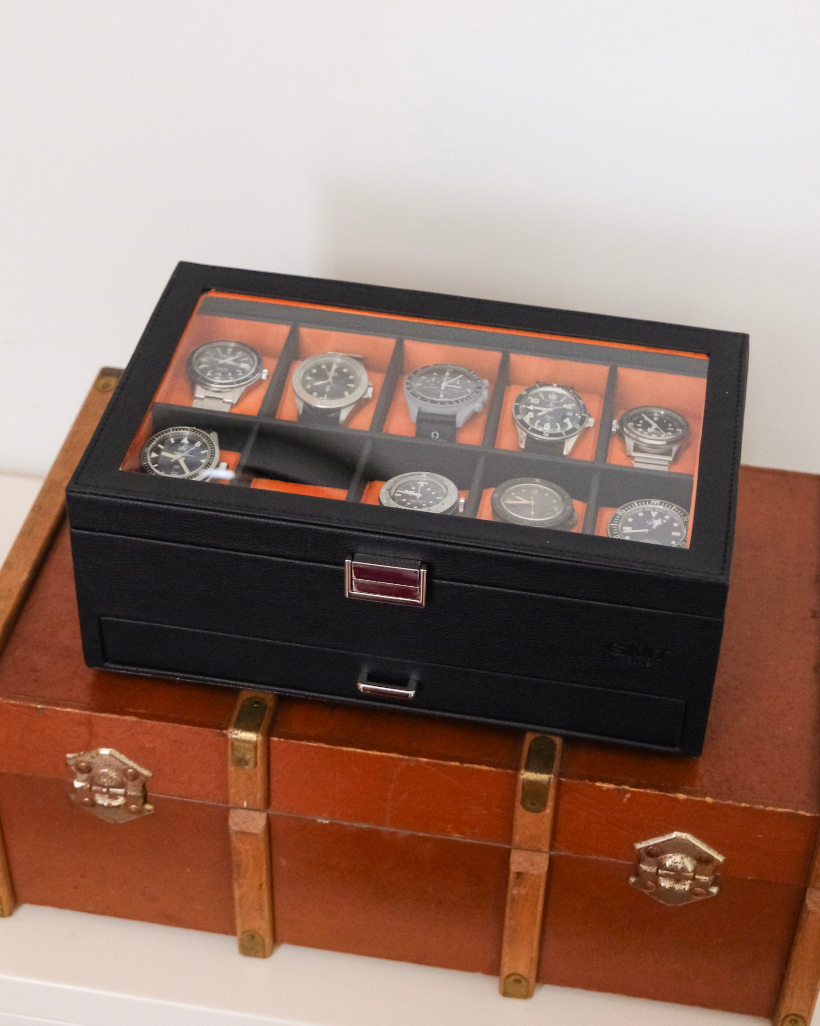 Jean watch box 10 slots + drawer