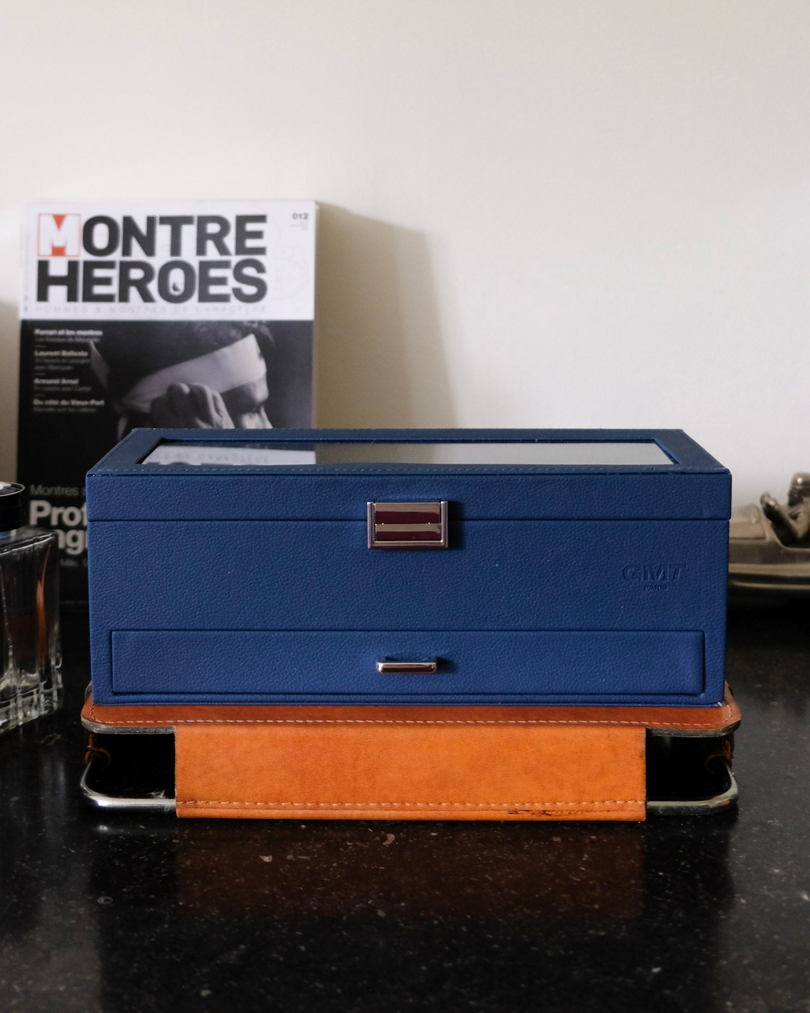 Jean watch box 5 slots + drawer