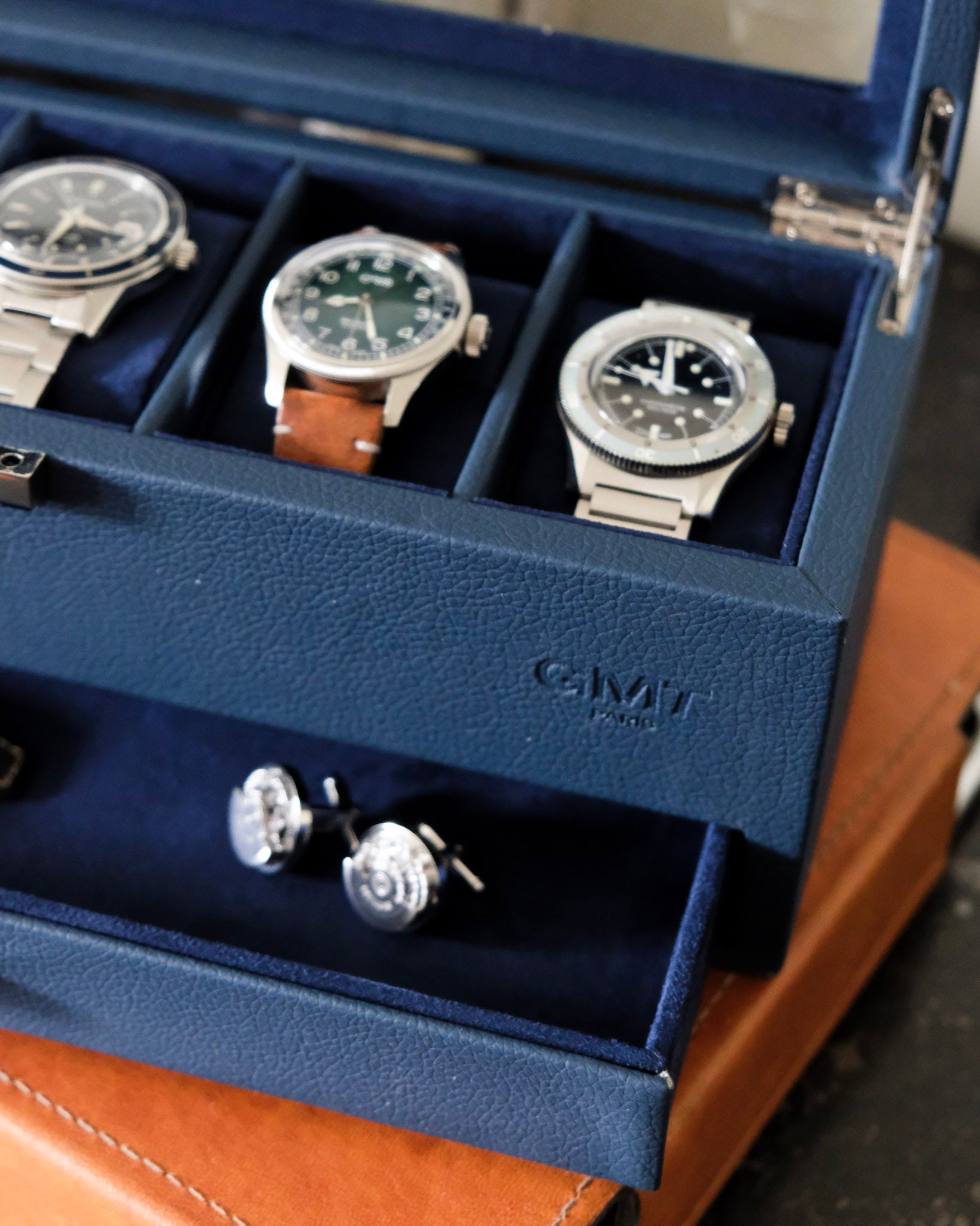 Jean watch box 5 slots + drawer
