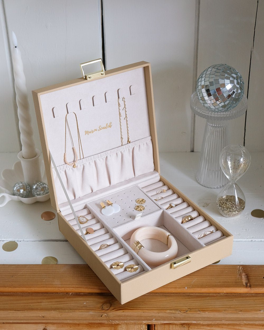 Anne PU leather jewelry box