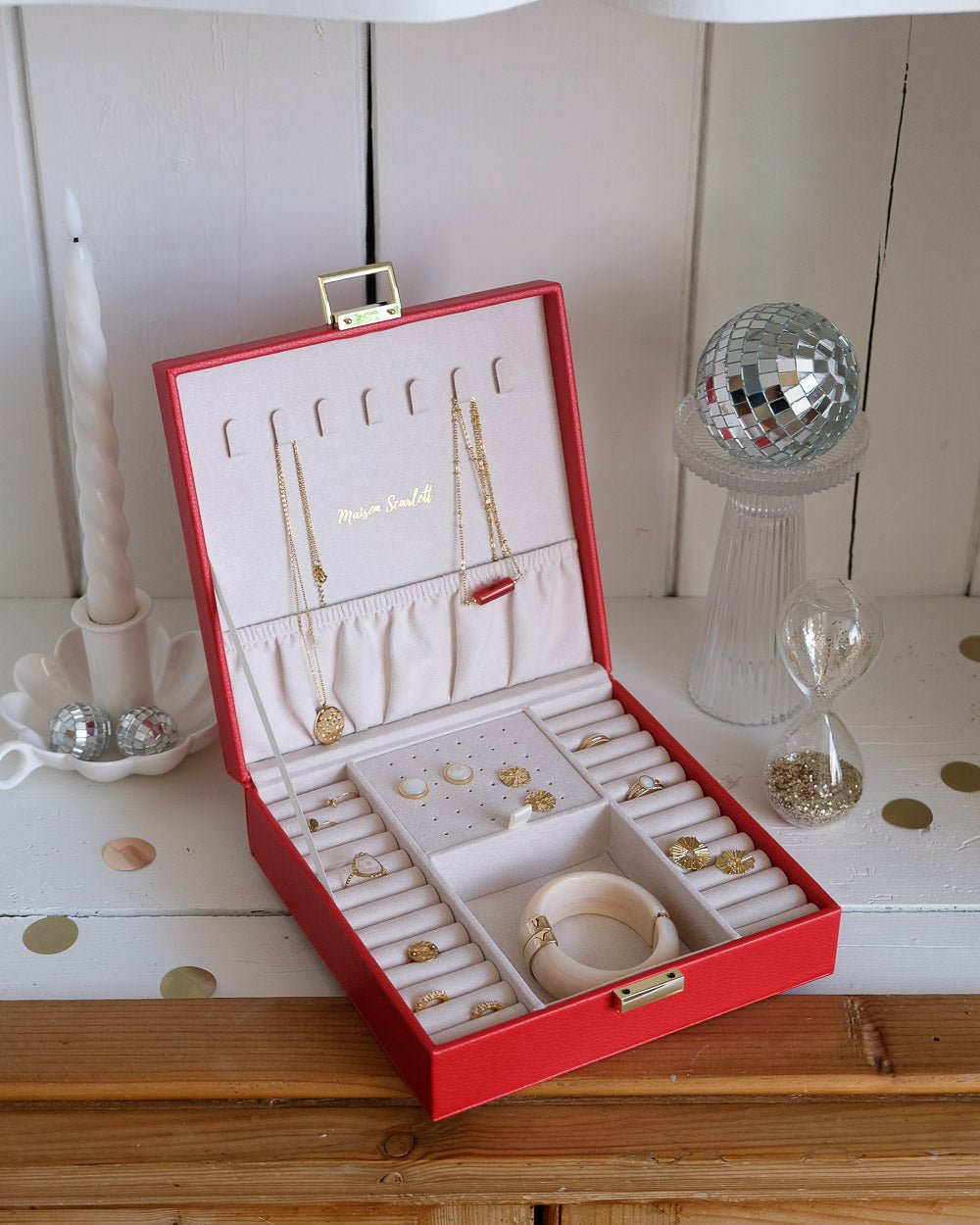 Anne PU leather jewelry box