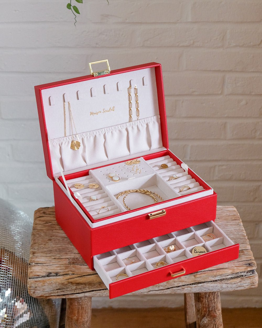 Denise PU leather jewelry box