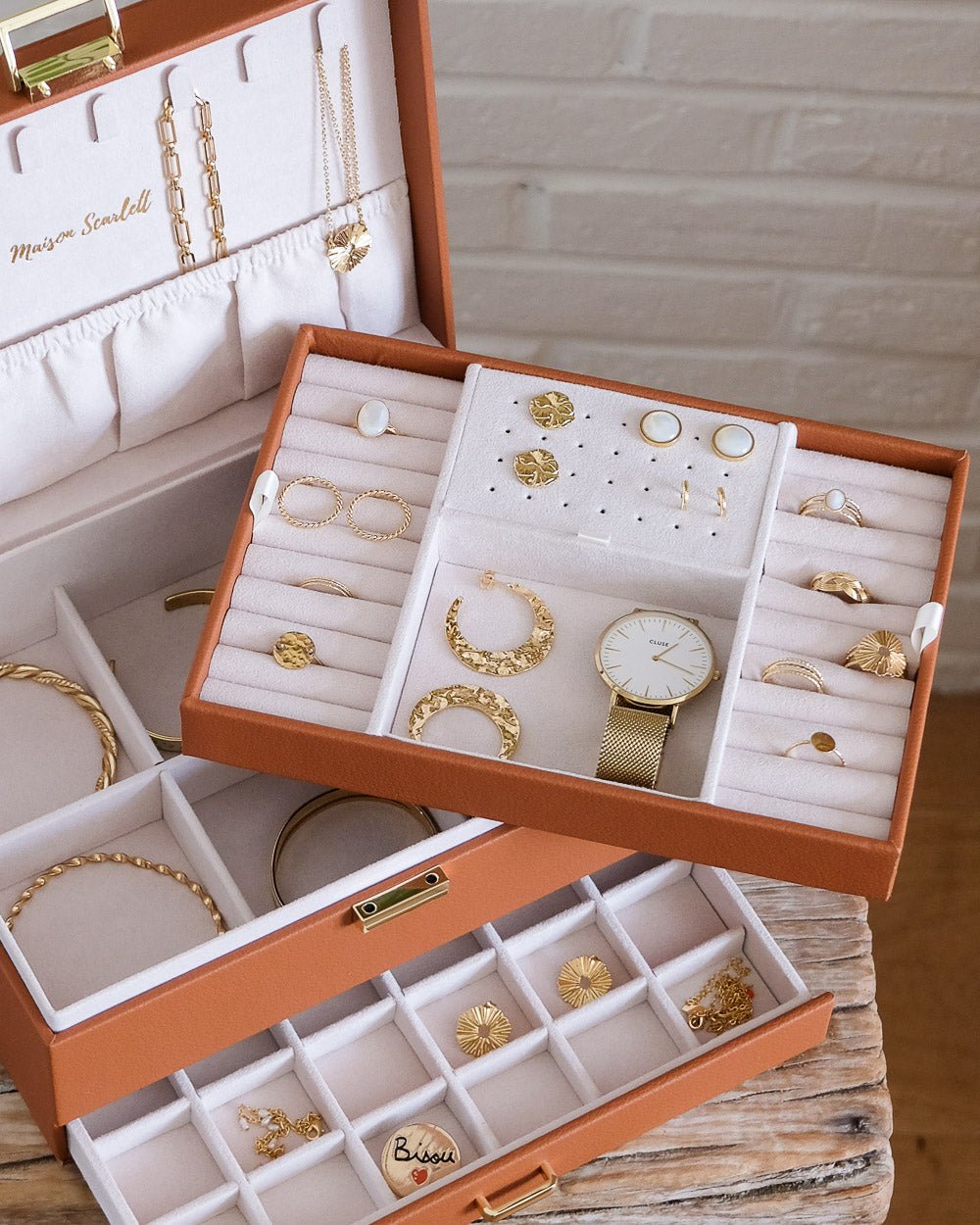 Denise PU leather jewelry box