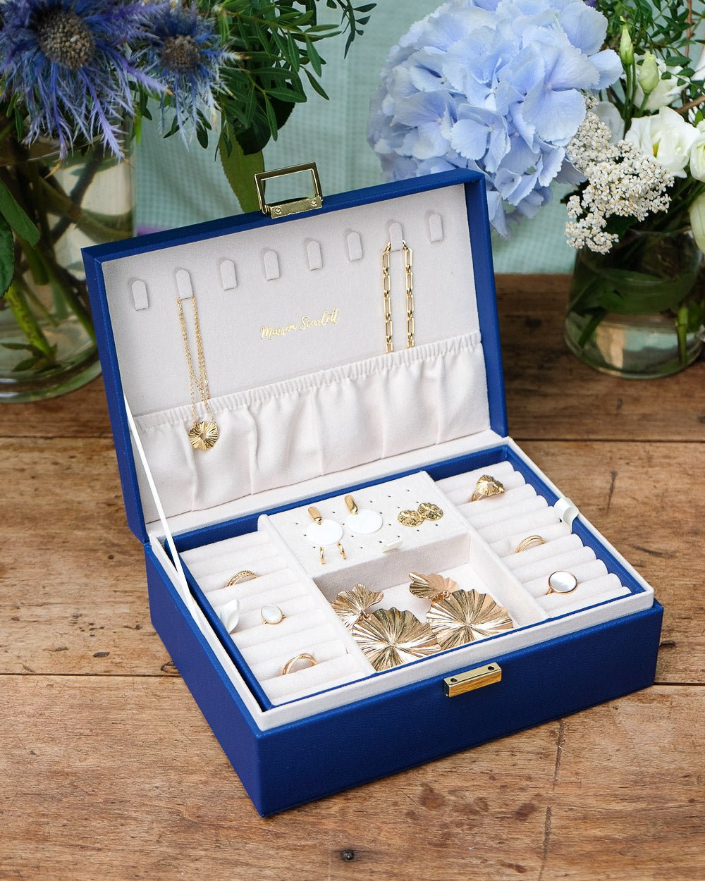 Louise PU leather jewelry box