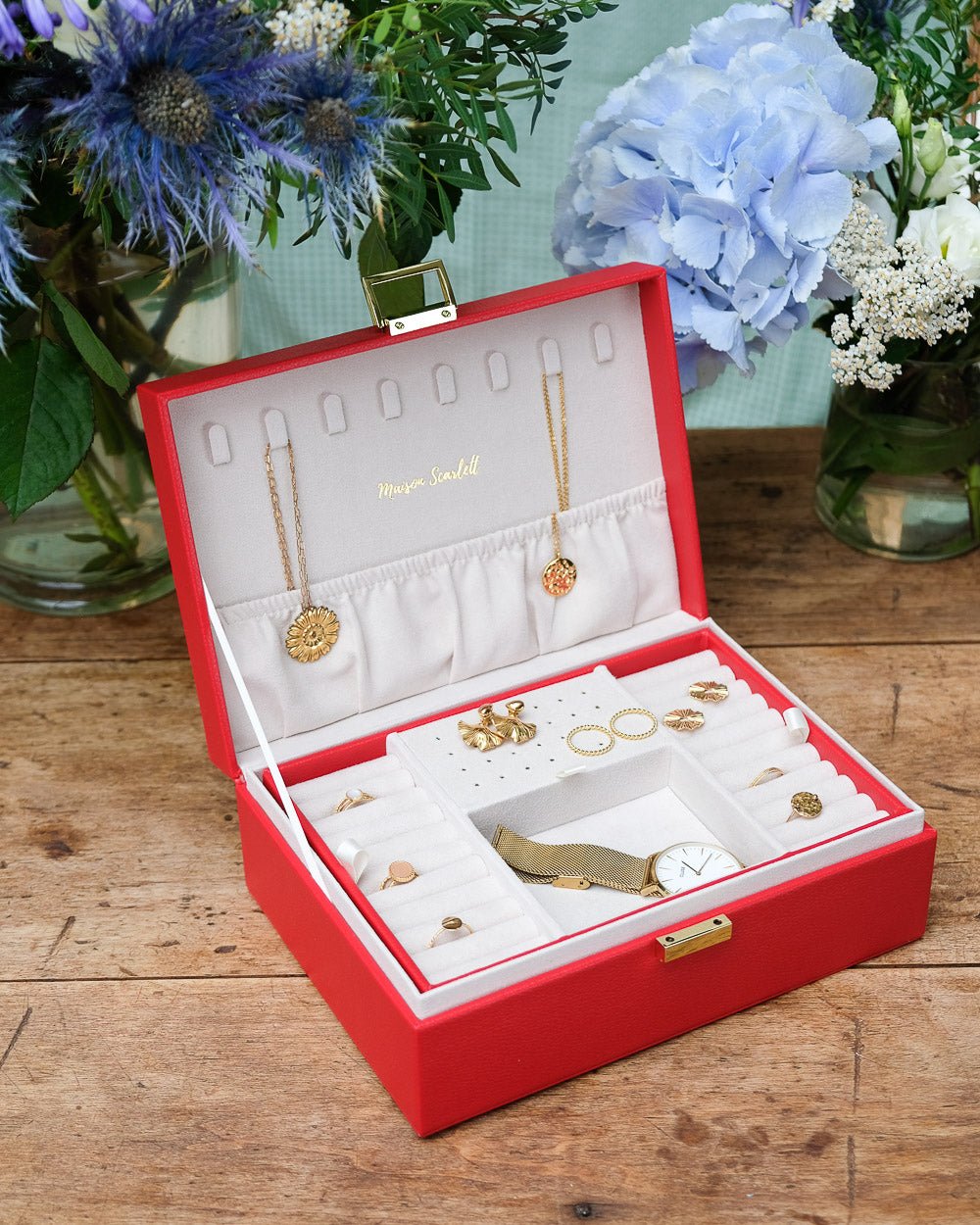 Louise PU leather jewelry box