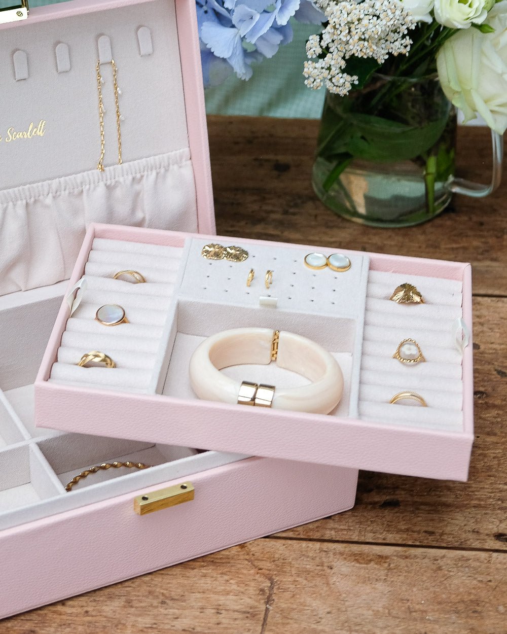 Louise PU leather jewelry box