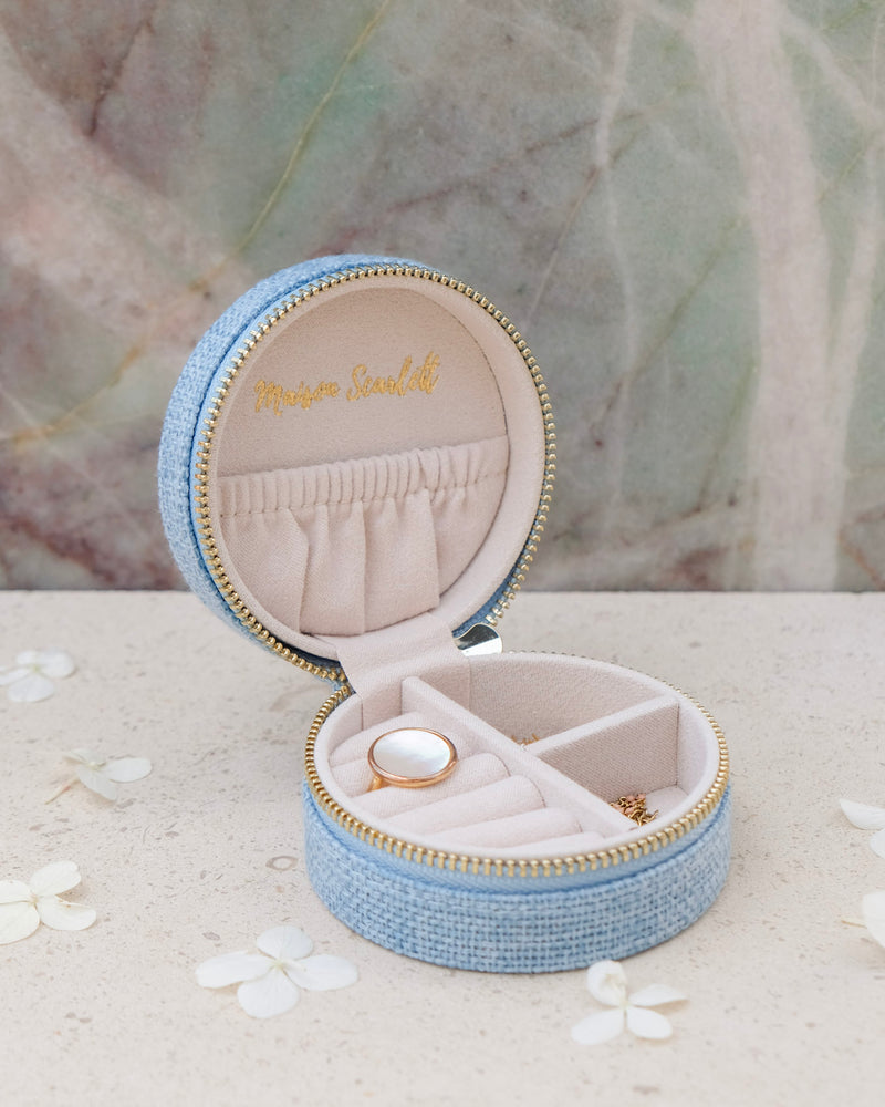 Yvonne Reise-Schmuckkästchen aus Leinen