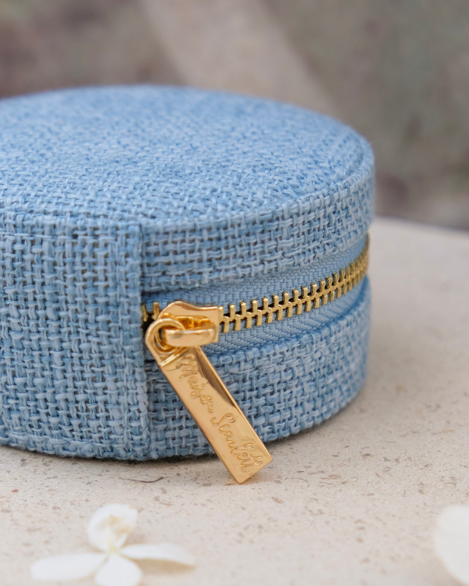 Boîte à bijoux de voyage Yvonne effet lin