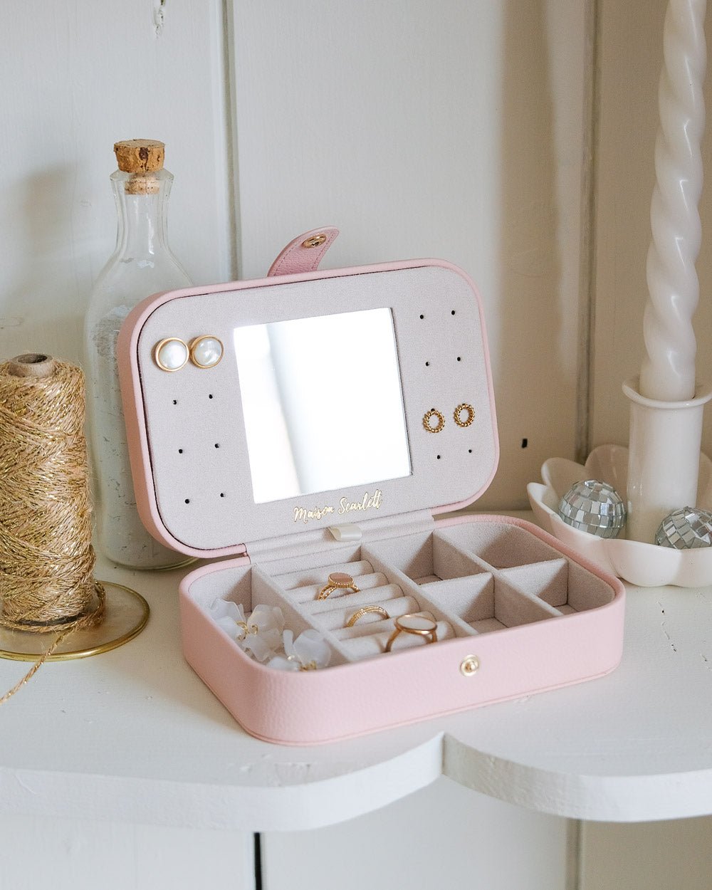 Brigitte PU leather travel jewelry box