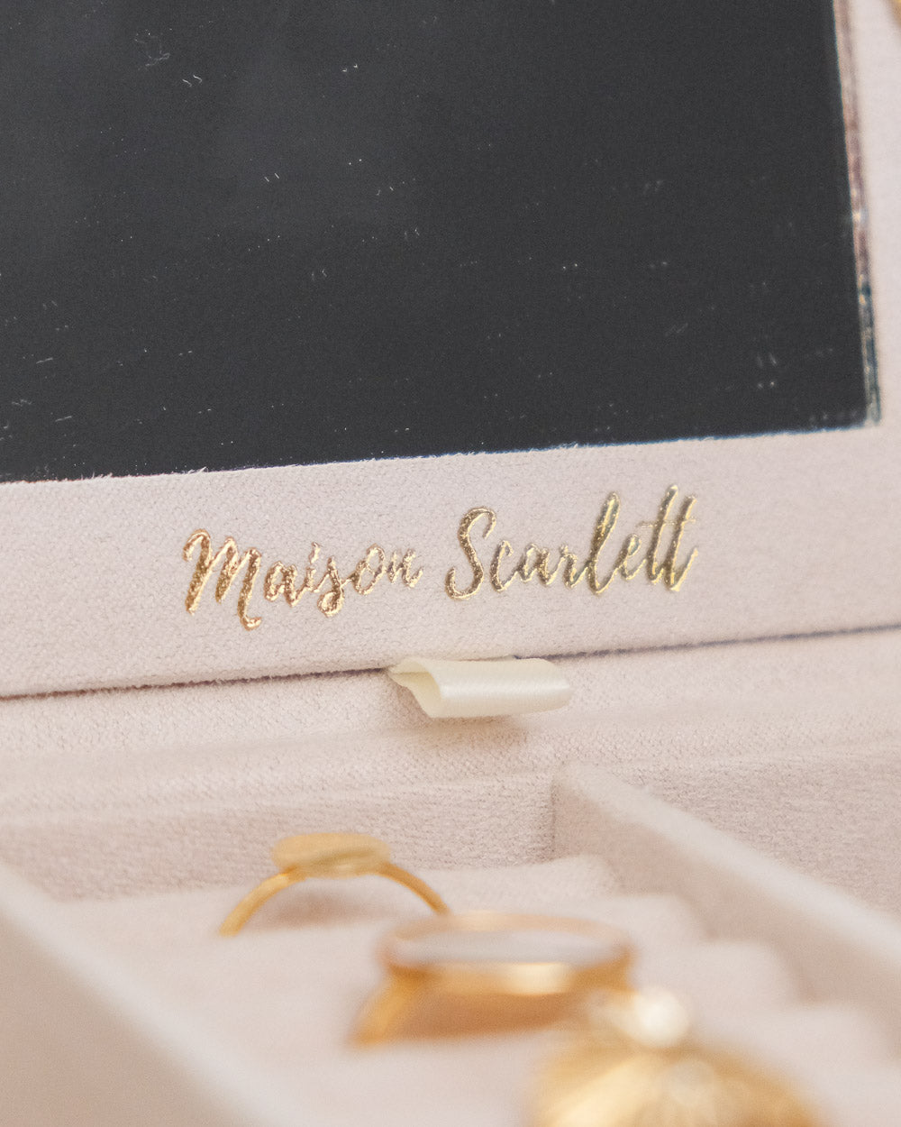 Brigitte PU leather travel jewelry box