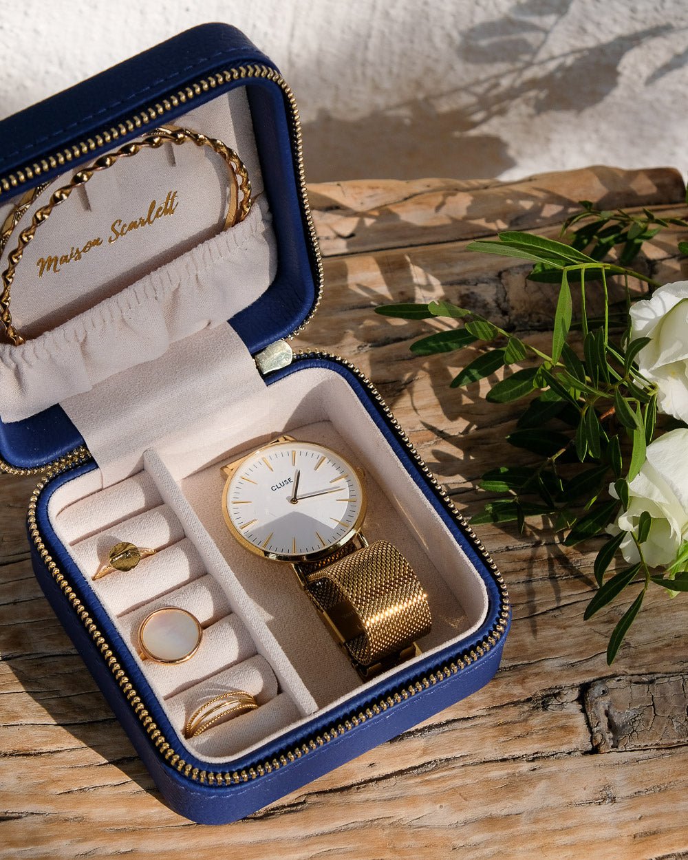 Corinne PU leather travel jewelry box