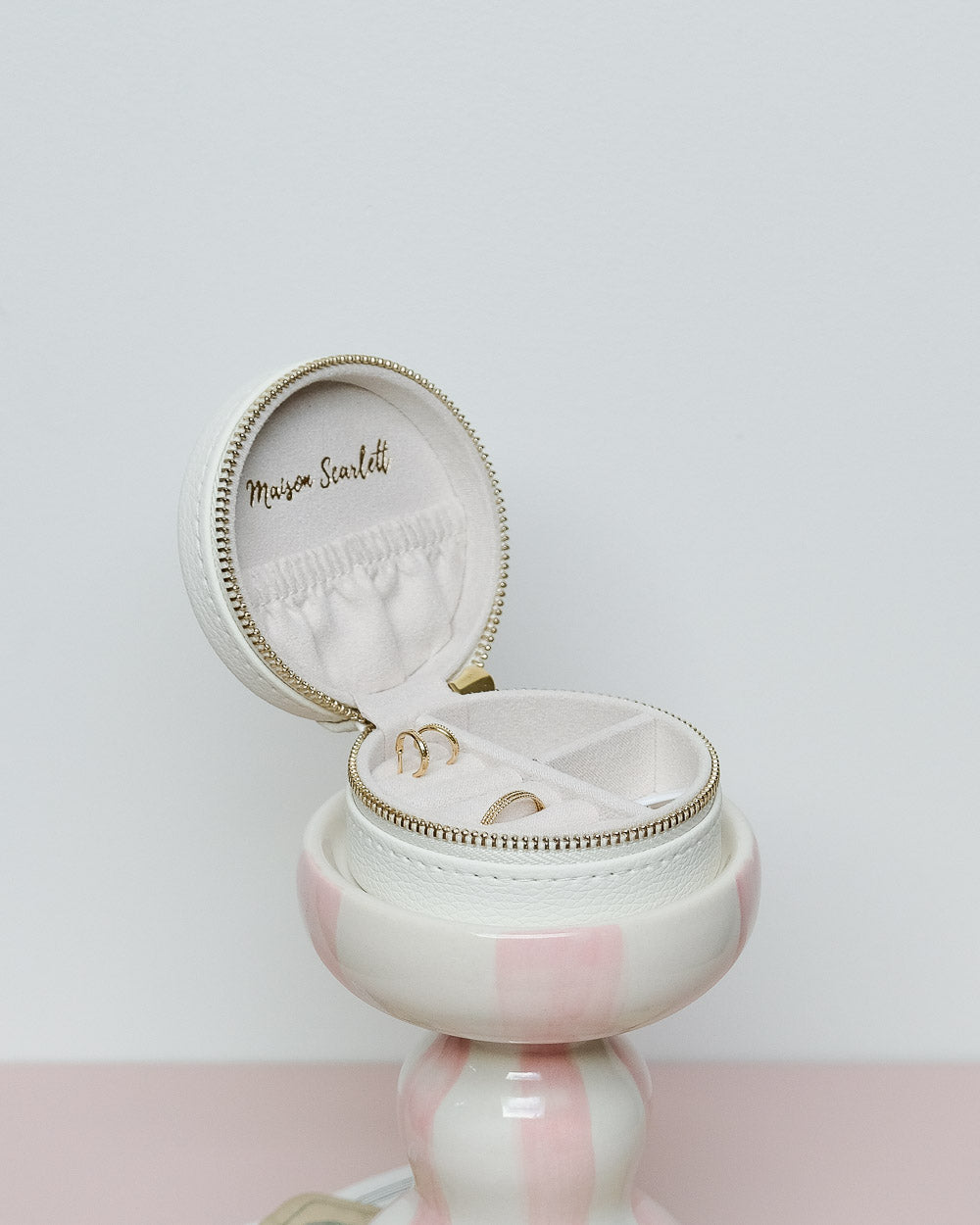 Yvonne PU leather travel jewelry box