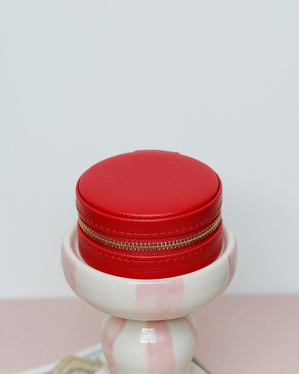 Yvonne PU leather travel jewelry box