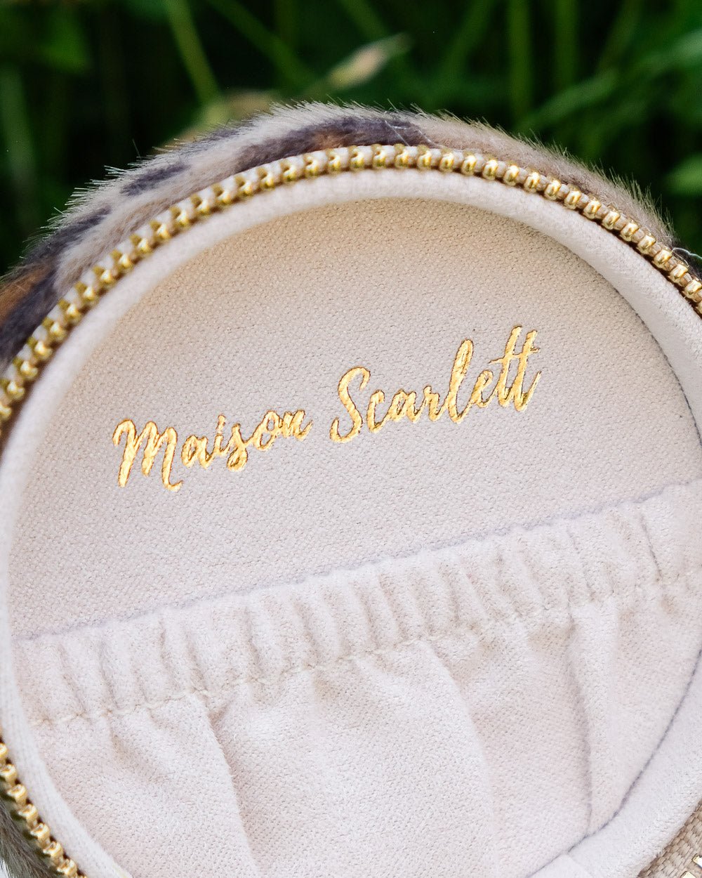 Yvonne leopard travel jewelry box