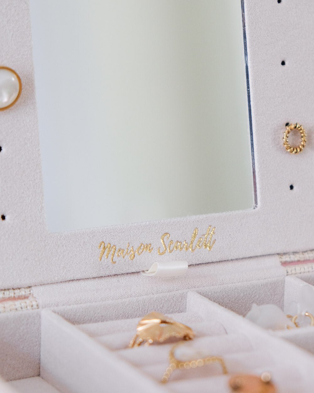 Brigitte linen effect travel jewelry box