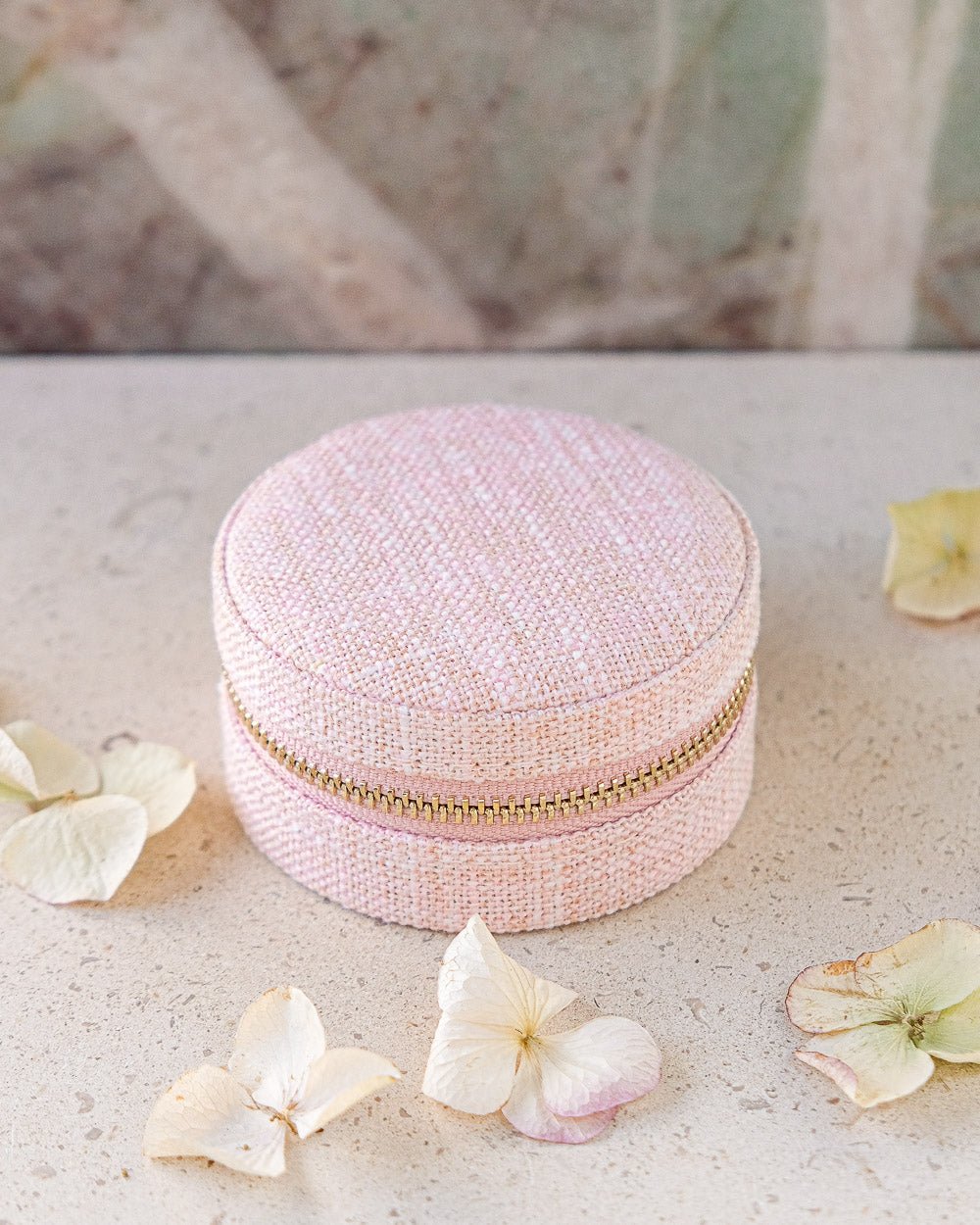 Boîte à bijoux de voyage Yvonne effet lin