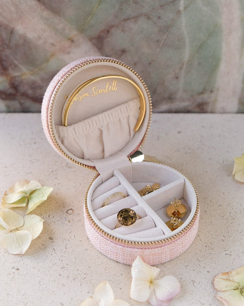 Yvonne Reise-Schmuckkästchen aus Leinen