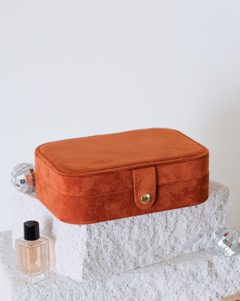 Brigitte velvet travel jewelry box