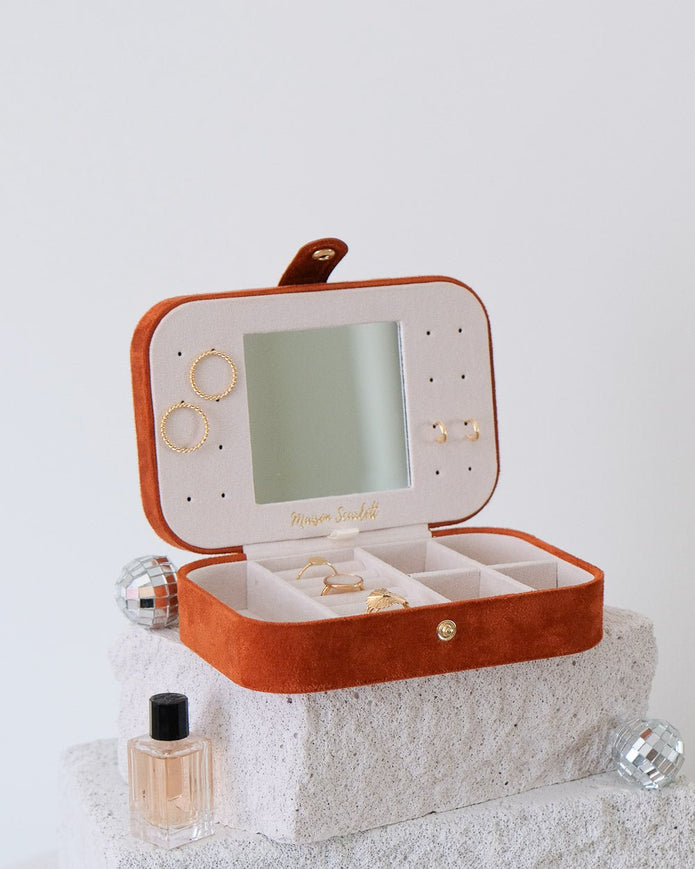 Brigitte Samt Reise-Schmuckkästchen