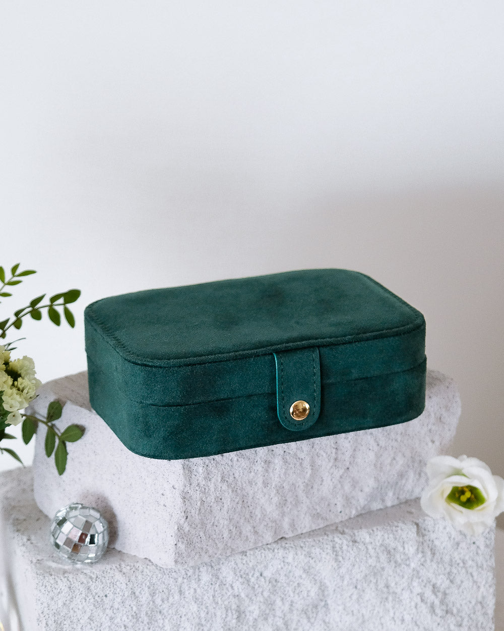 Brigitte velvet travel jewelry box