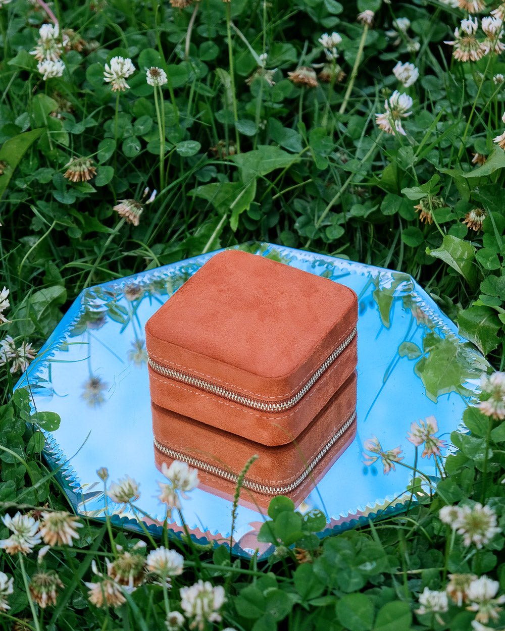 Corinne Samt-Reiseschmuckkästchen