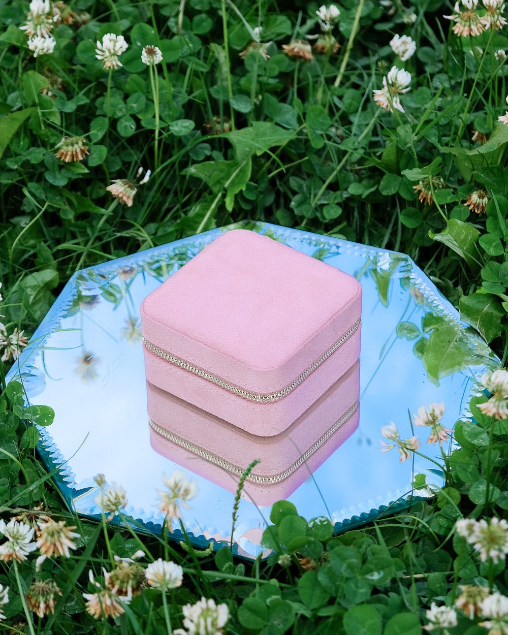 Corinne Samt-Reiseschmuckkästchen