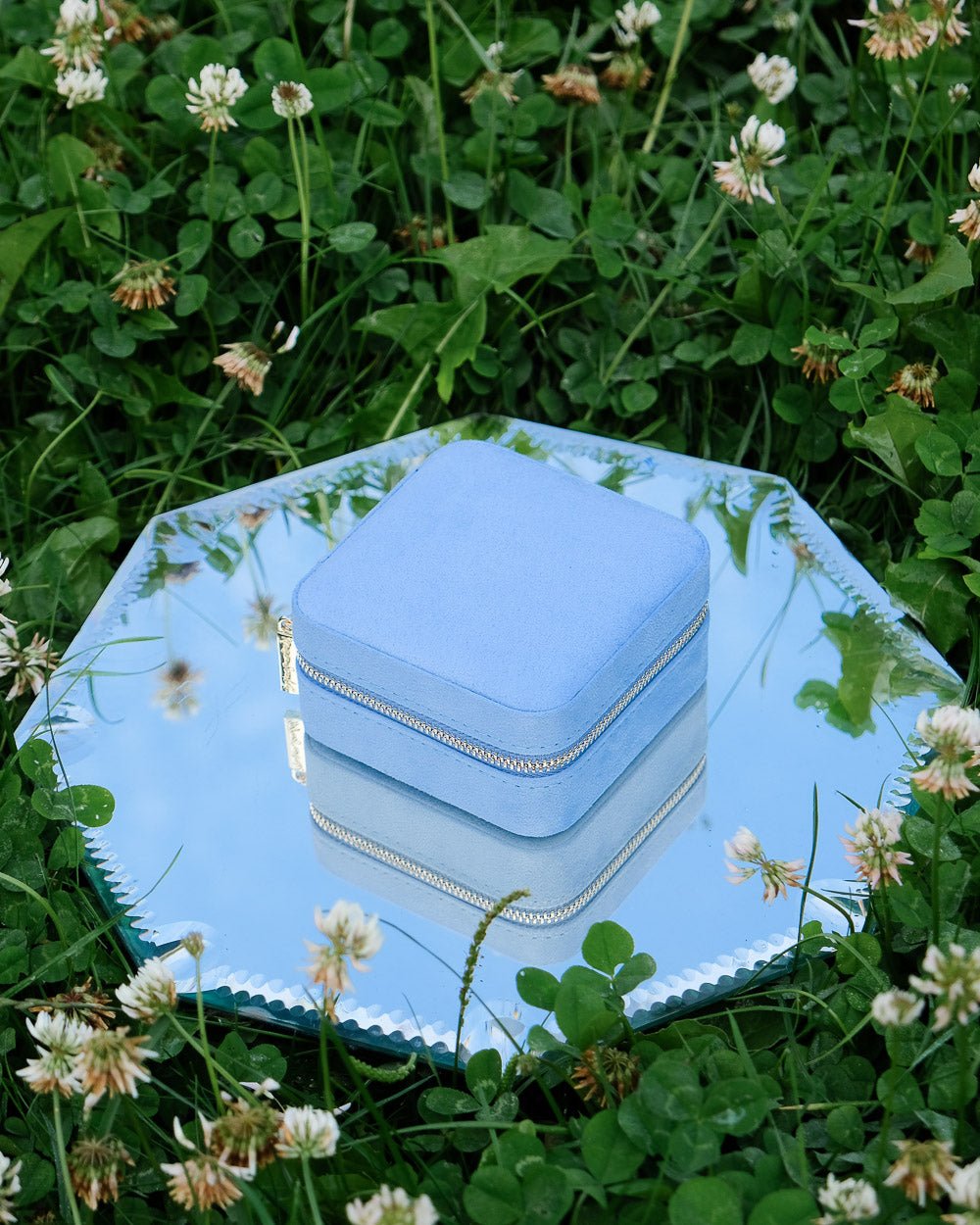 Corinne Samt-Reiseschmuckkästchen