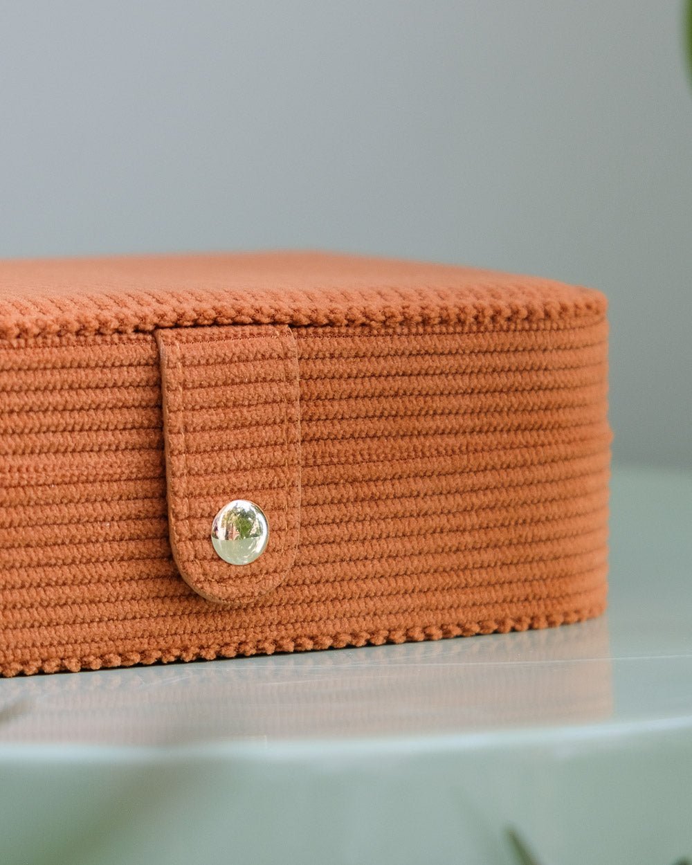 Brigitte corduroy travel jewelry box