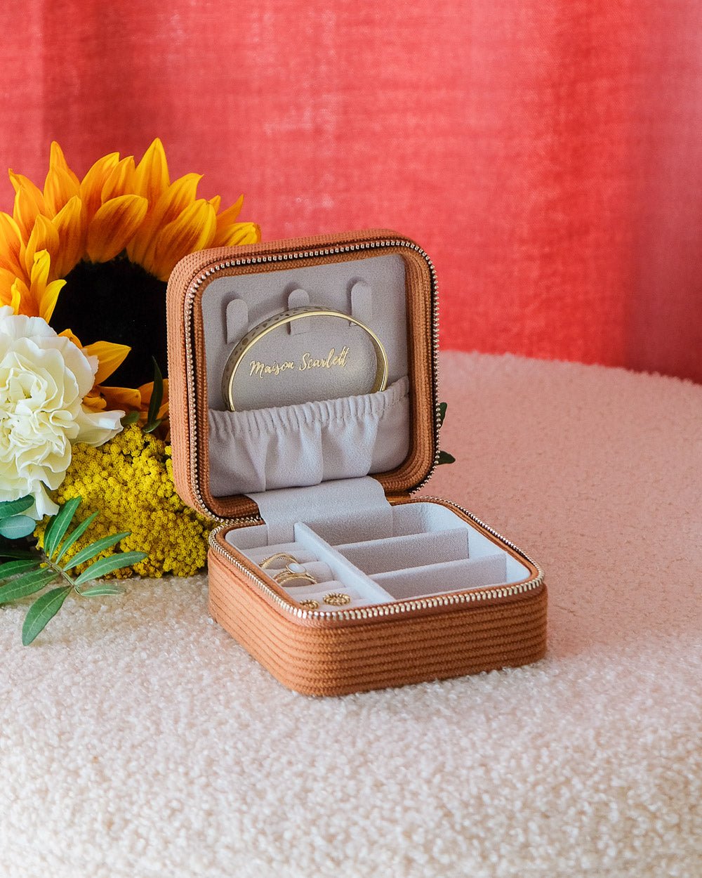 Boîte à Bijoux De Voyage Avec 12 Poches Velours - Organisateur Portable à Fermeture Éclair Pour Bagues, Colliers | Vert