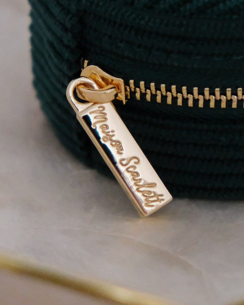 Yvonne corduroy travel jewelry box