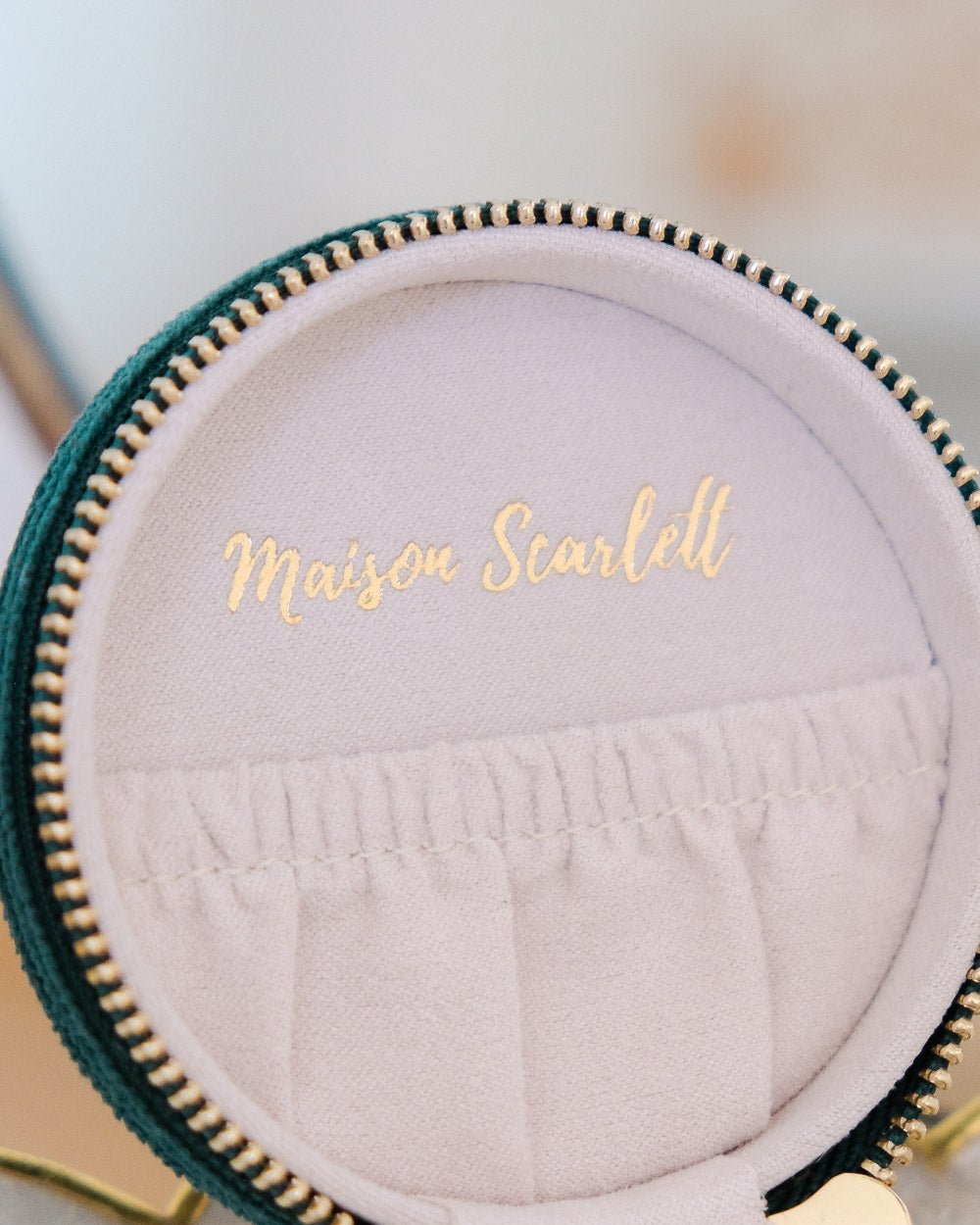 Yvonne corduroy travel jewelry box