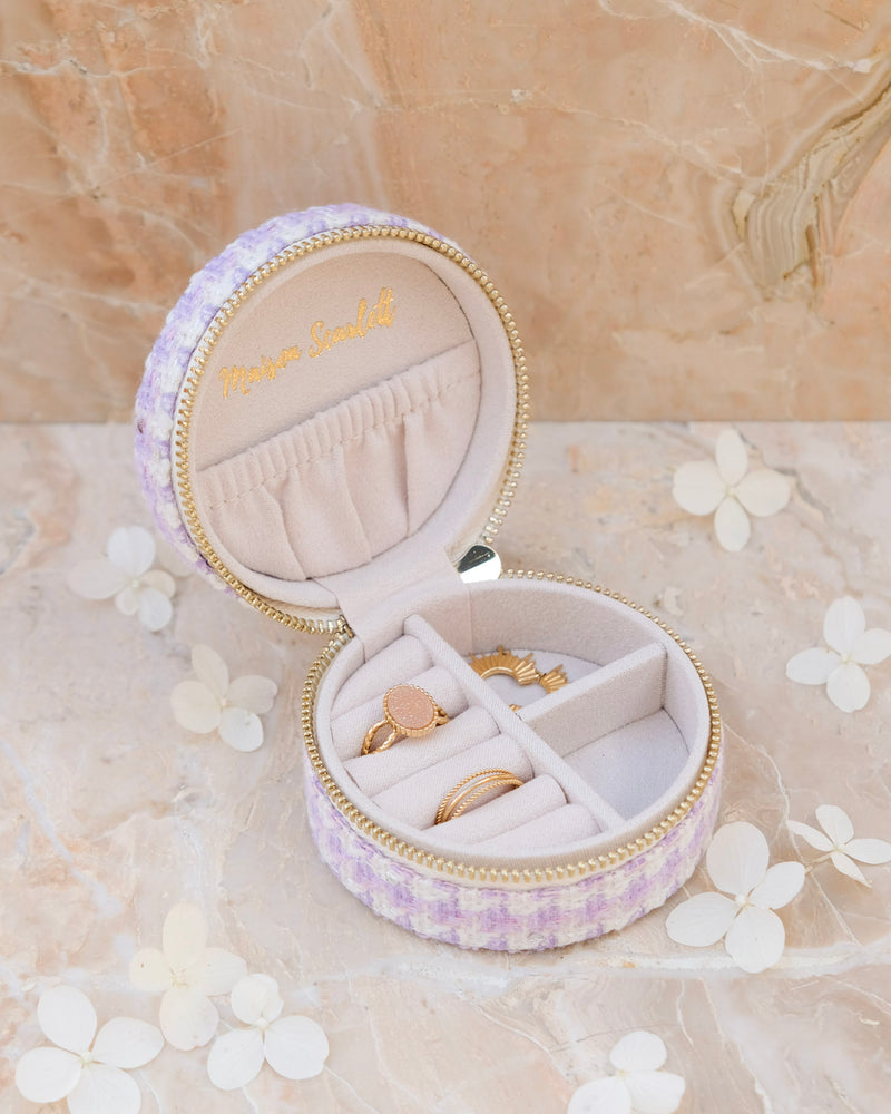 Yvonne Reise-Schmuckkästchen mit Hahnentrittmuster