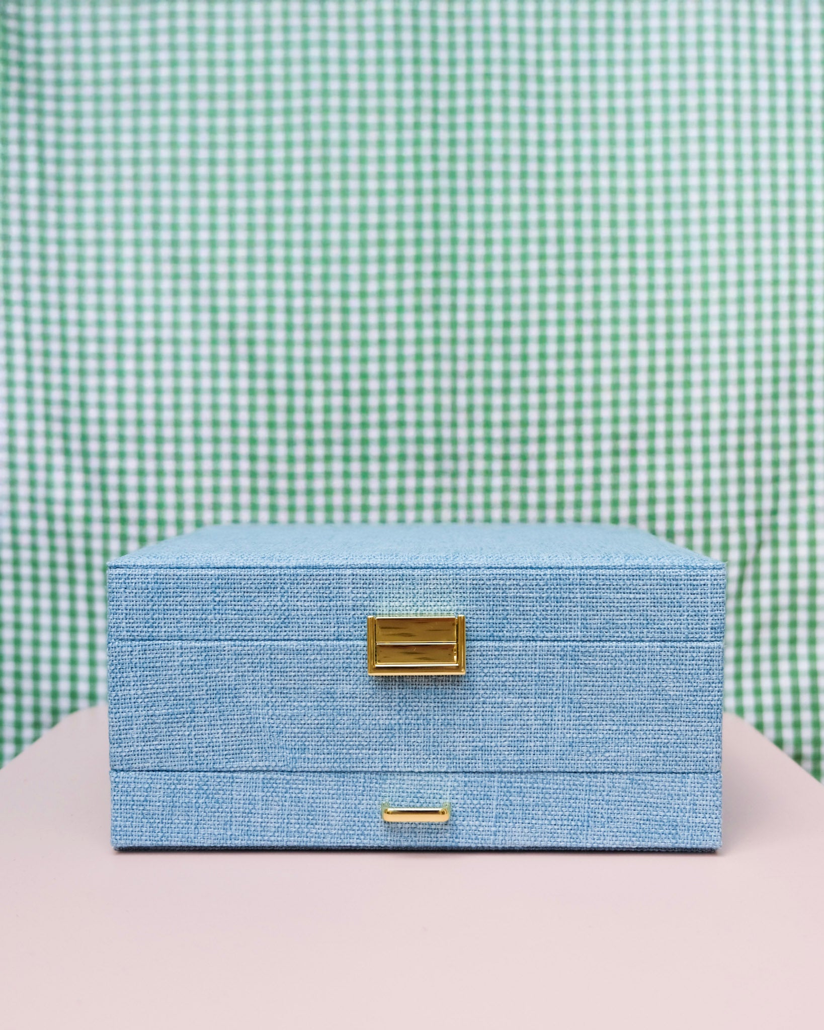 Denise linen effect jewelry box