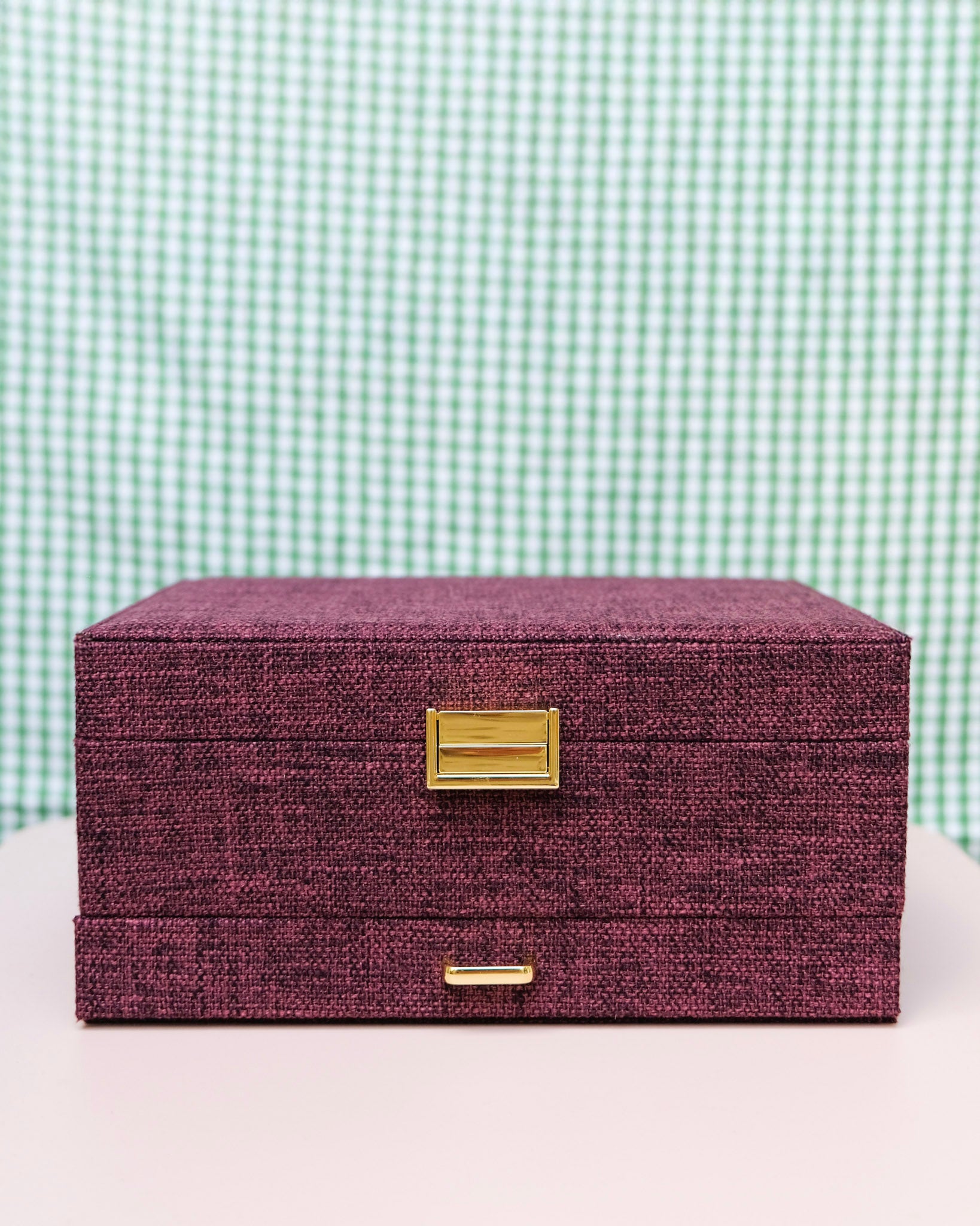 Denise linen effect jewelry box