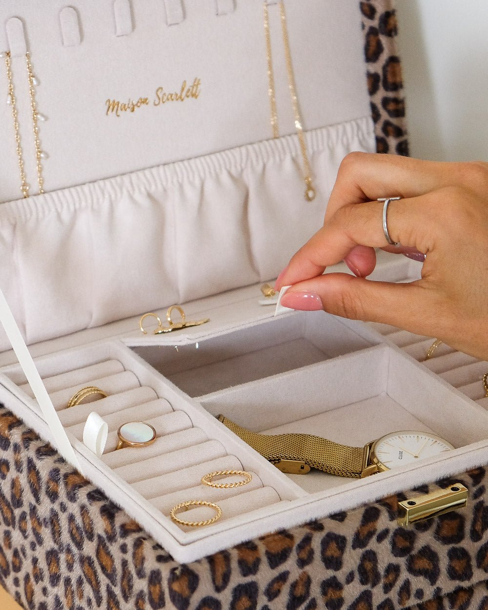 Denise leopard jewelry box