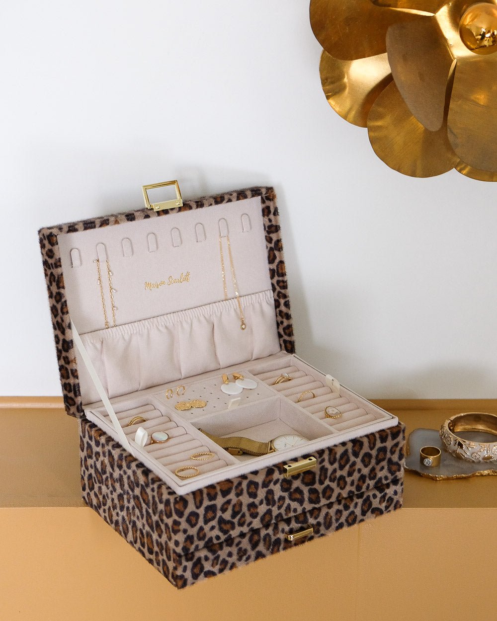 Denise leopard jewelry box