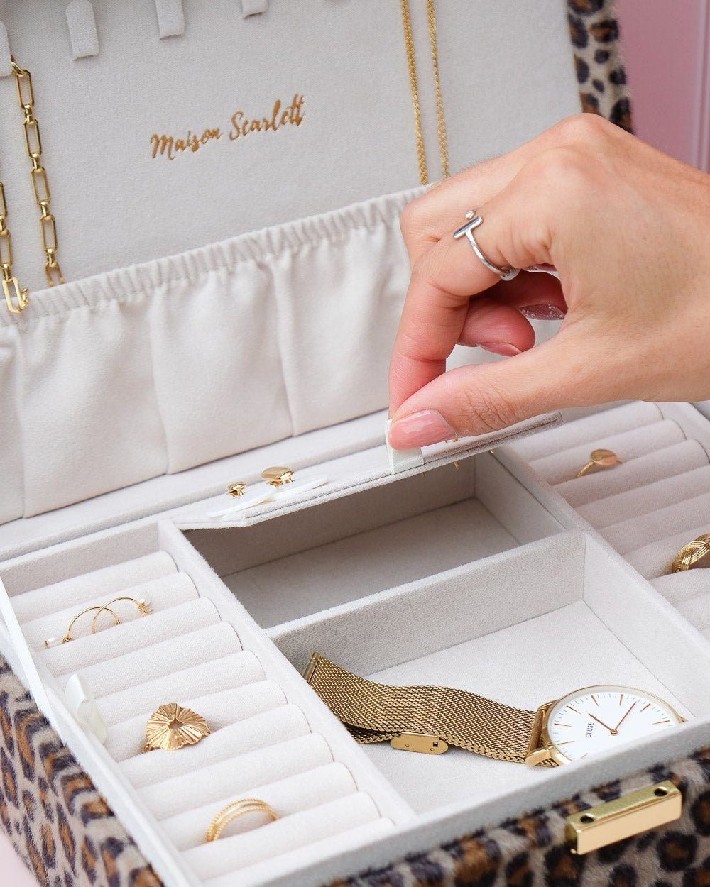 Louise leopard jewelry box