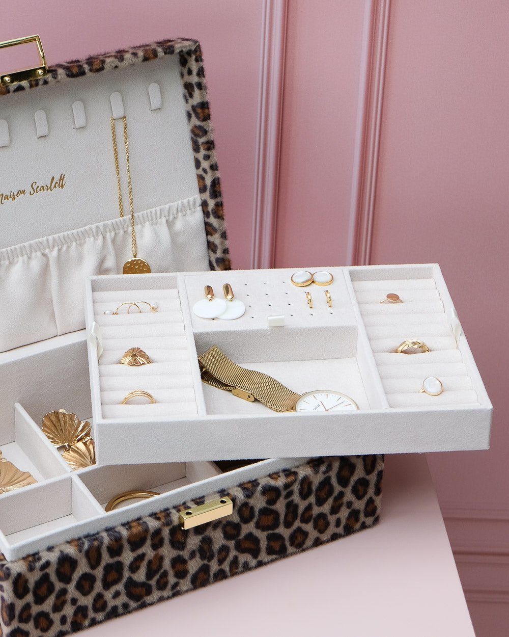 Louise leopard jewelry box