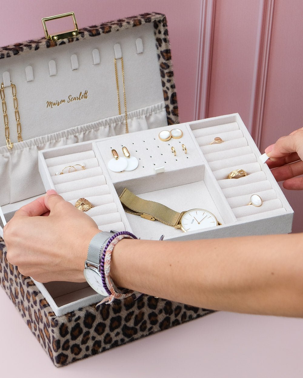 Louise leopard jewelry box