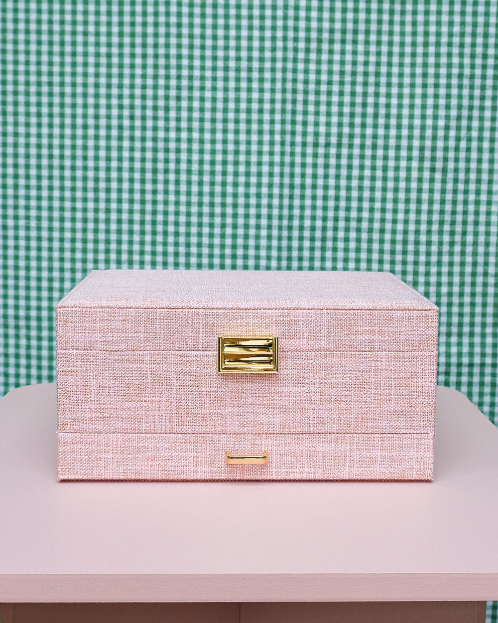 Denise linen effect jewelry box