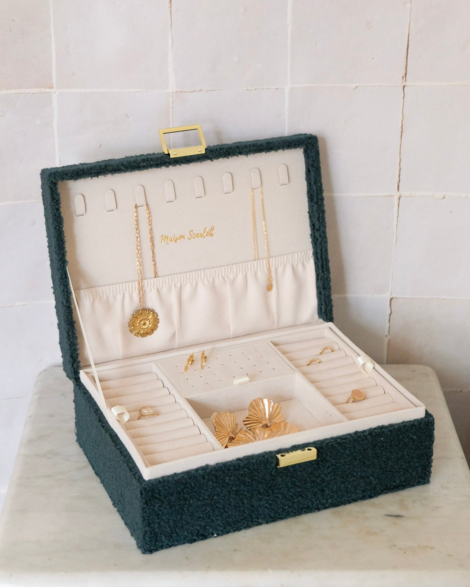 Boîte à bijoux Louise en moumoute