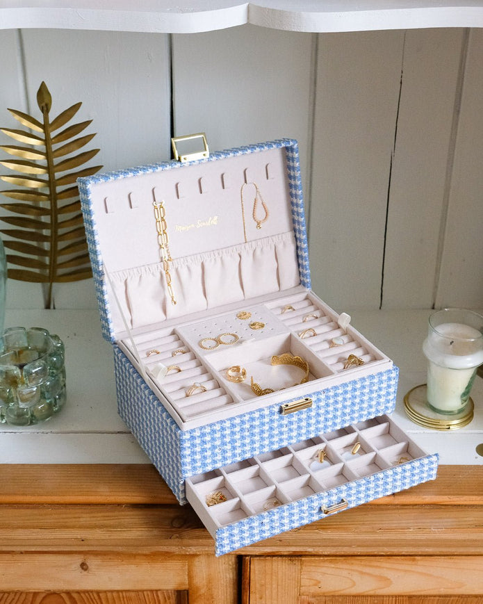 Denise Schmuckkästchen mit Hahnentrittmuster