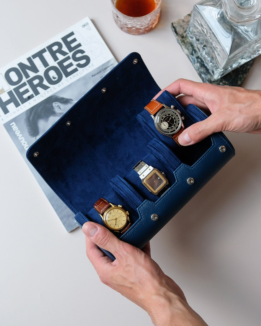 James 3 slots travel watch box