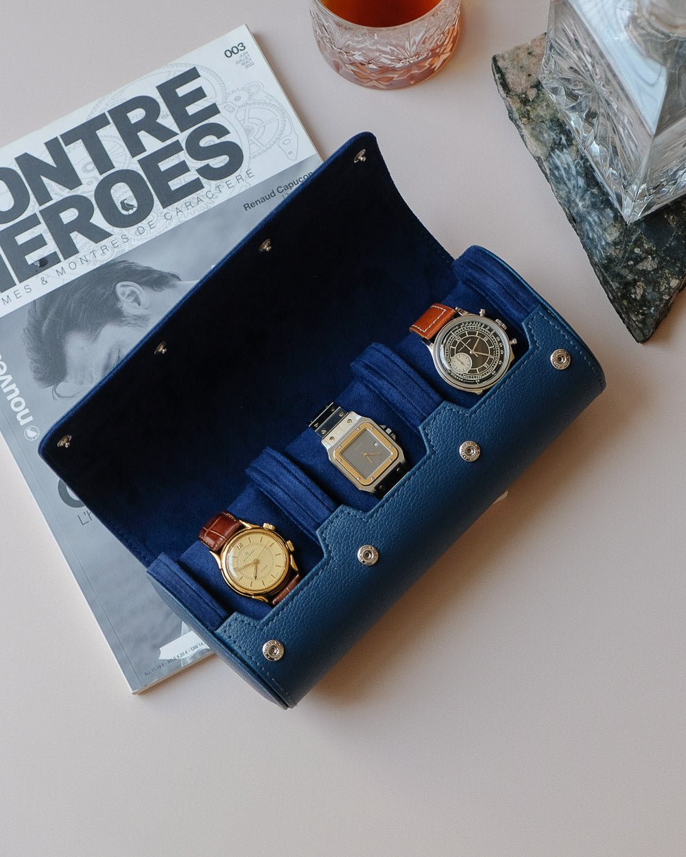 James 3 slots travel watch box