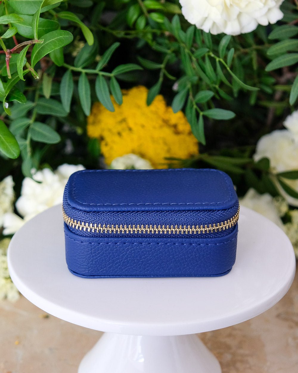 Marie PU leather mini travel jewelry box