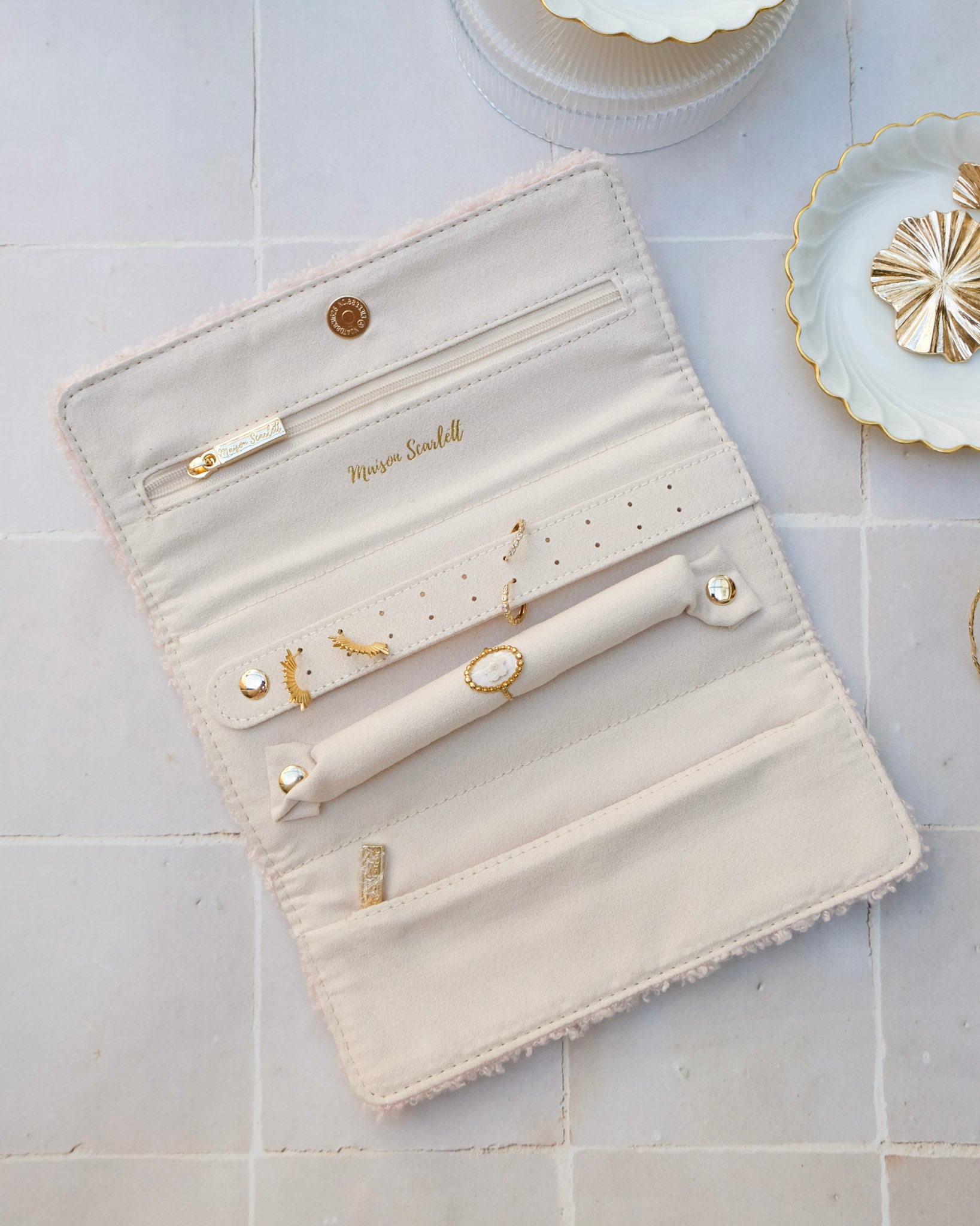 Pochette à bijoux Catherine en moumoute